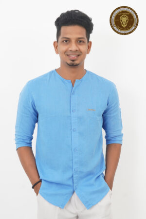 AJI00015 ORARIMA Premium Linen Shirt kamarajar Half Hand 1