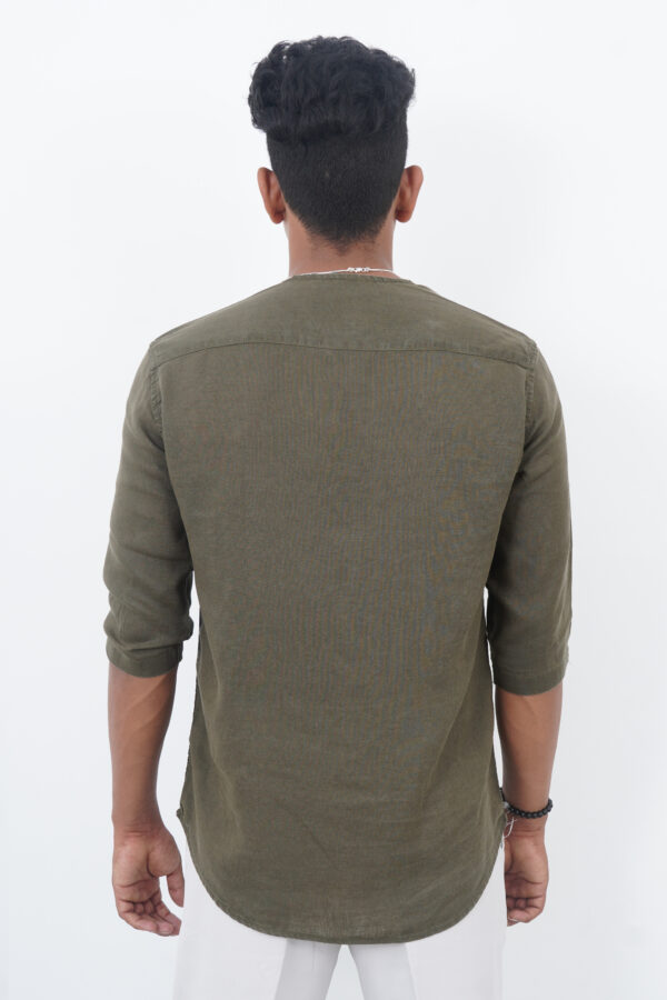 AJI00041 ORARIMA Premium Linen Shirt kamarajar Half Hand 2