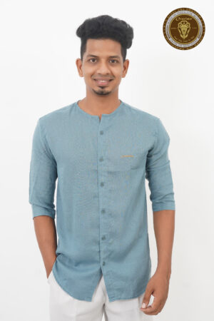 AJI00102 ORARIMA Premium Linen Shirt kamarajar Half Hand 6