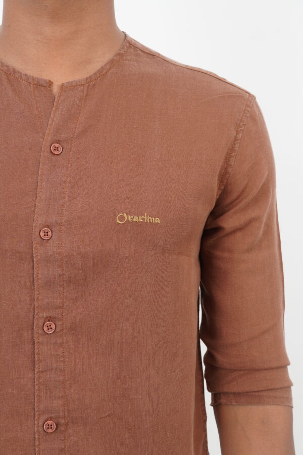 AJI00112 ORARIMA Premium Linen Shirt kamarajar Half Hand 7