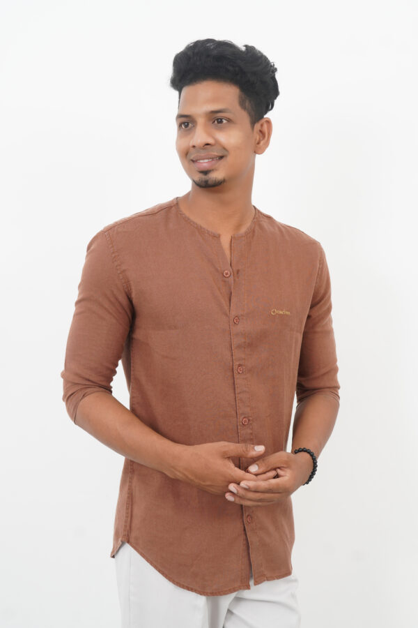 AJI00118 ORARIMA Premium Linen Shirt kamarajar Half Hand 7