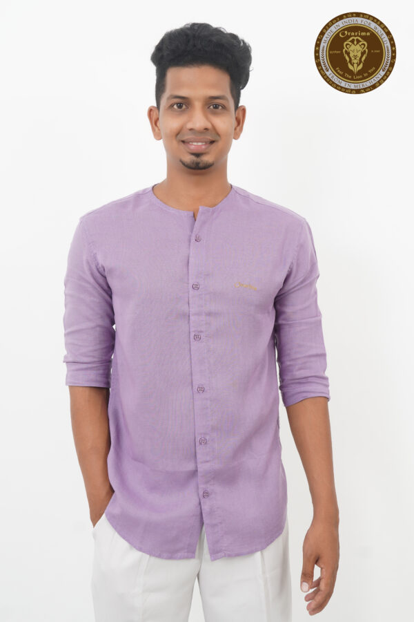 AJI00119 ORARIMA Premium Linen Shirt kamarajar Half Hand 8
