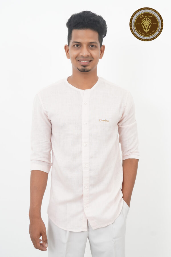 AJI00127 ORARIMA Premium Linen Shirt kamarajar Half Hand 9