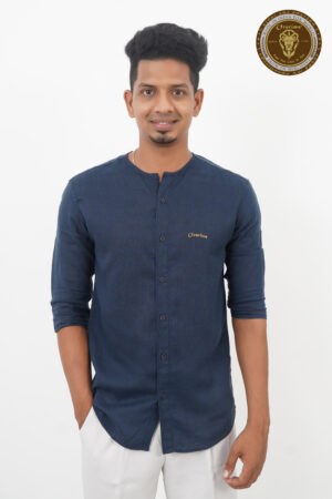 AJI00131 ORARIMA Premium Linen Shirt kamarajar Half Hand 10