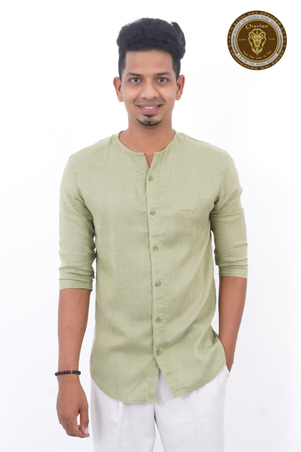ORARIMA Premium Linen Shirt kamarajar Half Hand 12