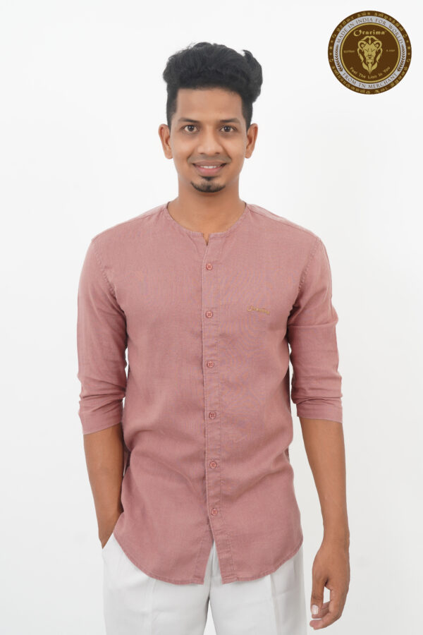 AJI00164 ORARIMA Premium Linen Shirt kamarajar Half Hand 14