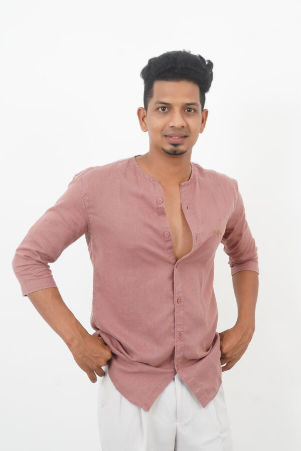 AJI00169 ORARIMA Premium Linen Shirt kamarajar Half Hand 14