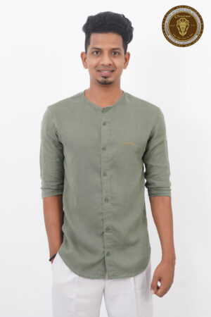 AJI00170 ORARIMA Premium Linen Shirt kamarajar Half Hand 15